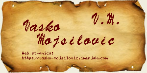 Vasko Mojsilović vizit kartica